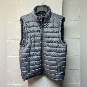Carbon Gray Puffer Vest for Men. M
